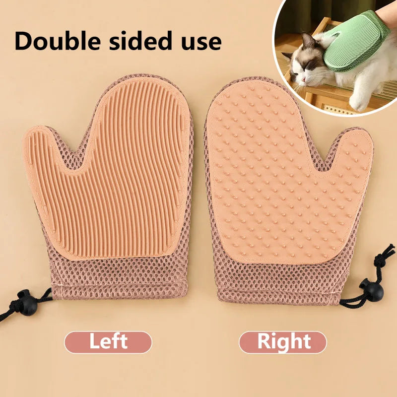 MirthPaw™ Gentle Pet Grooming Glove – Efficient Hair Remover & Massage Brush for Cats & Dogs