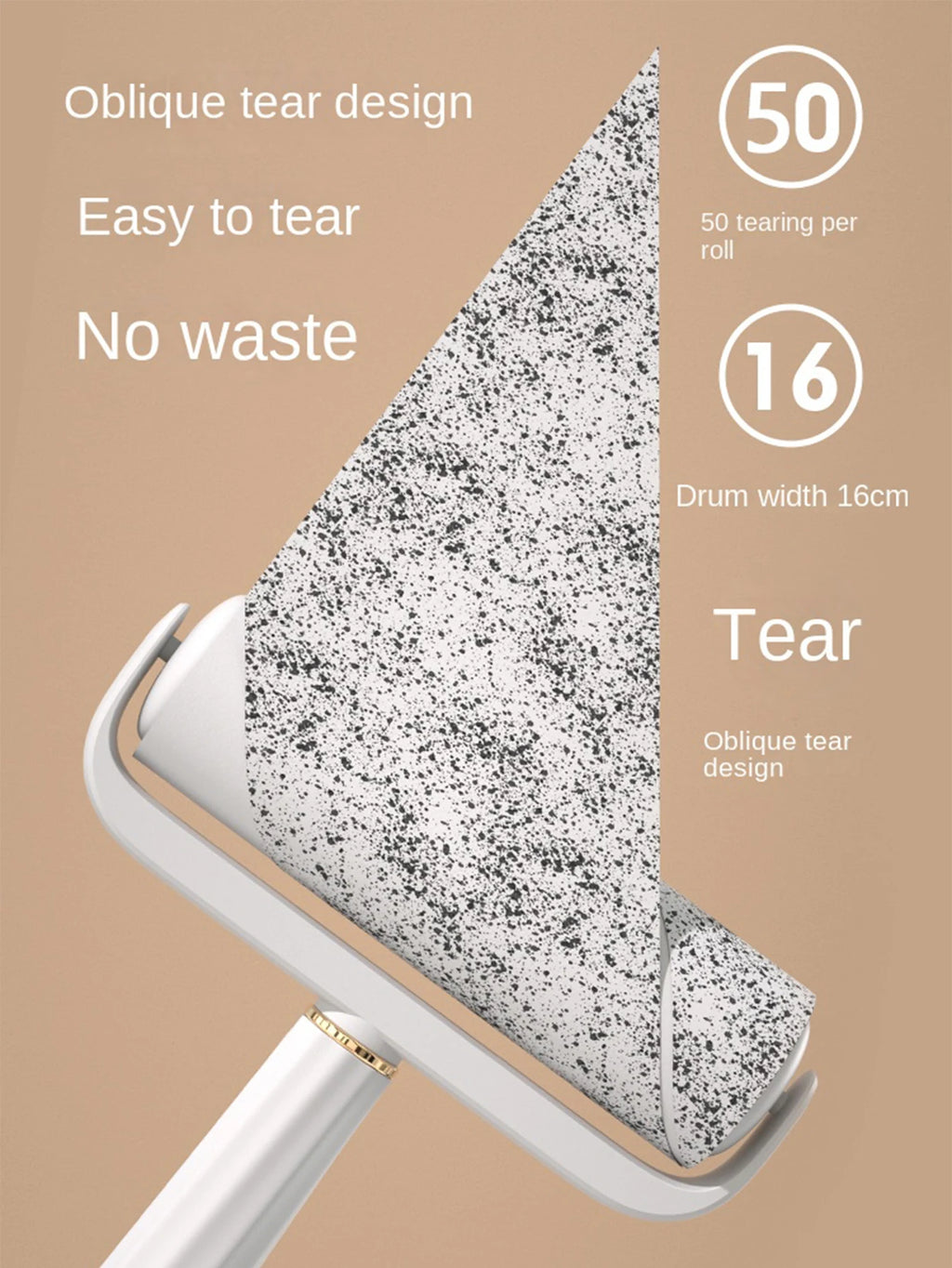 MirthPaw™ Extra Large Pet Hair Lint Roller - 16cm Sticky Remover for Furniture, Bedding & Clothes