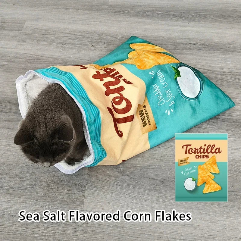 MirthPaw™ Interactive Crinkle Cat Tunnel – Fun Food Series