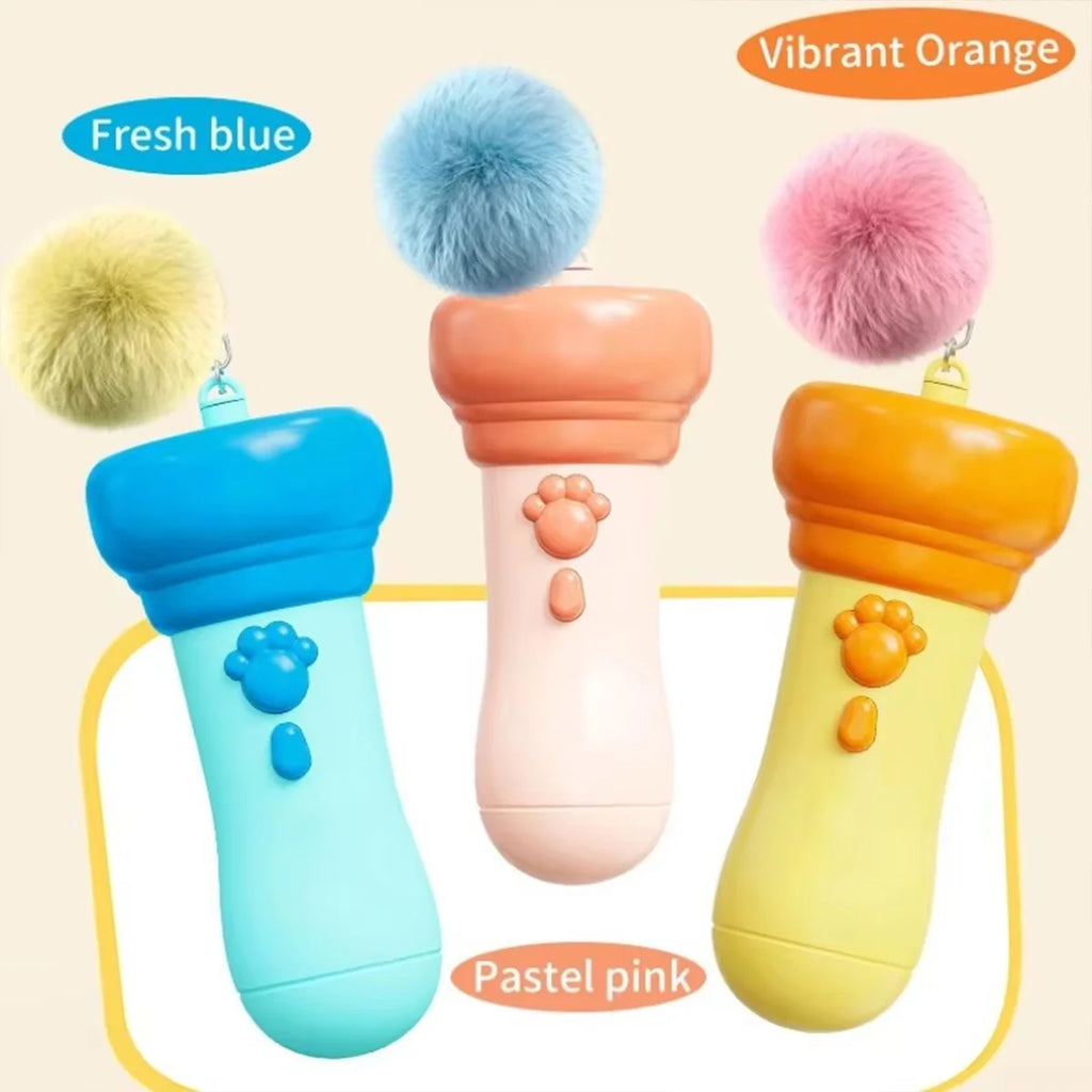 MirthPaw Interactive Cat Fishing Launch Toy – Manual Plush Ball Launcher Wand for Indoor Cats & Kittens