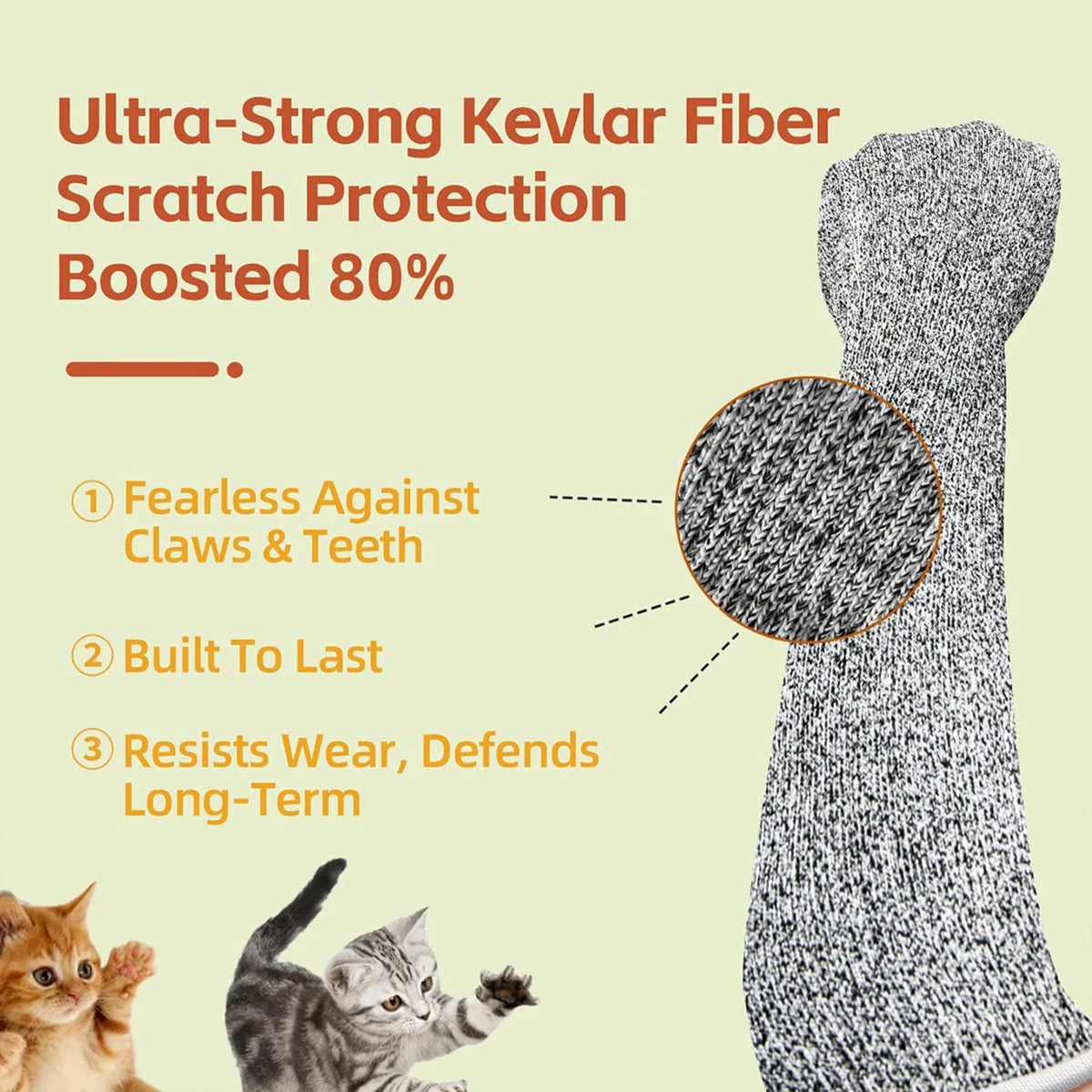 MirthPaw™ Anti-Bite & Scratch Pet Grooming Sleeves – 16" Long Arm Protection for Dog & Cat Care (Grey)