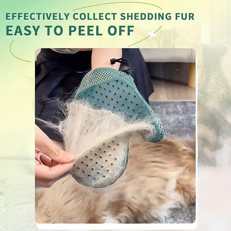 MirthPaw™ Gentle Pet Grooming Glove – Efficient Hair Remover & Massage Brush for Cats & Dogs