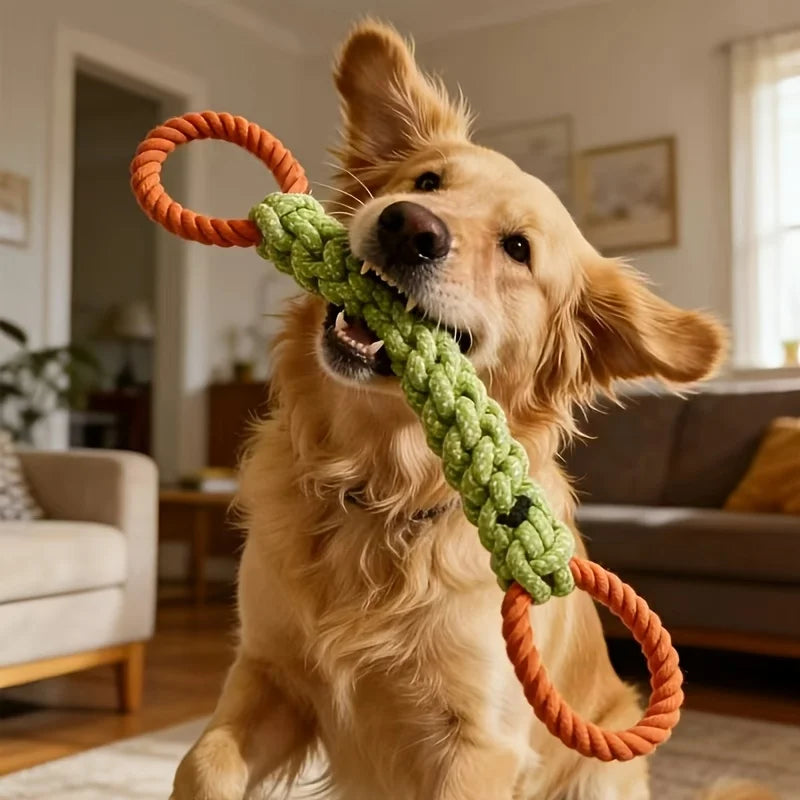 Large Durable Dog Knot Toy Chewy Pet Toy for Dental Care And Yard Play