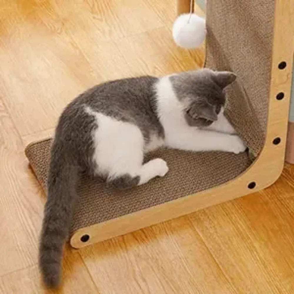 MirthPaw L-Shaped Vertical Cat Scratching Board – Wear-Resistant Cardboard Cat Scratcher & Wall Furniture ProtectorMirthPaw L-Shaped Vertical Cat Scratching Board – Wear-Resistant Cardboard Cat Scratcher & Wall Furniture Protector