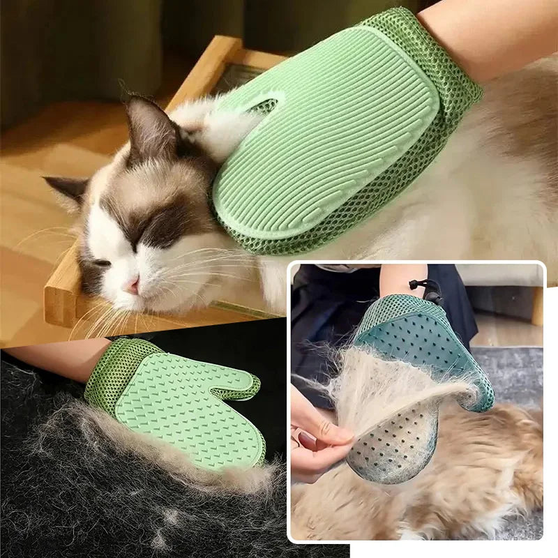 MirthPaw™ Gentle Pet Grooming Glove – Efficient Hair Remover & Massage Brush for Cats & Dogs