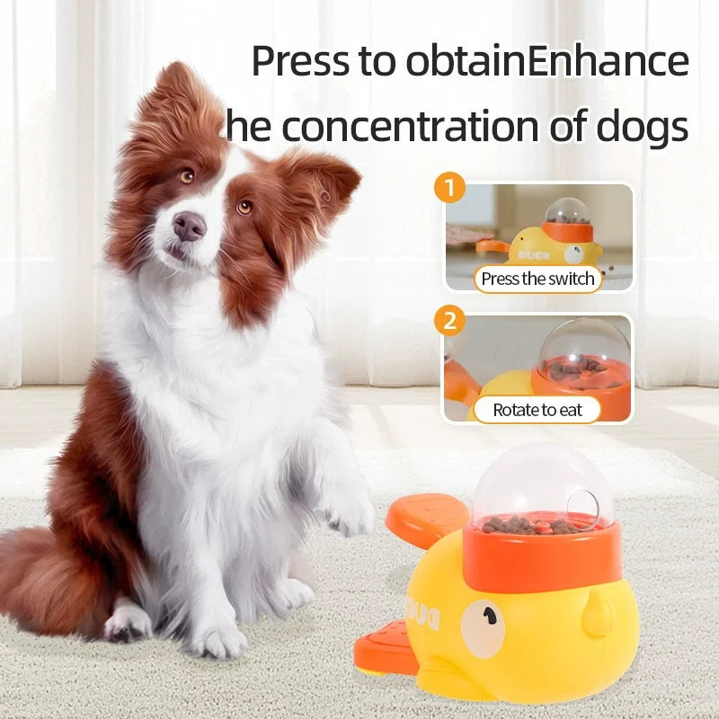 MirthPaw Interactive Duck Cat IQ Puzzle Toy – Automatic Treat Launcher & Puzzle Feeder