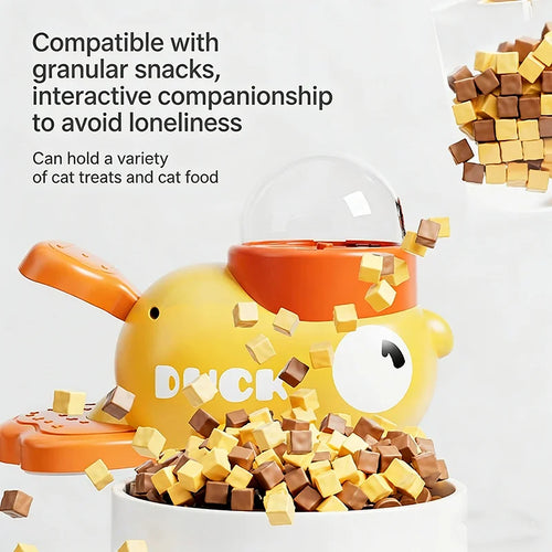 MirthPaw Interactive Duck Cat IQ Puzzle Toy – Automatic Treat Launcher & Puzzle Feeder