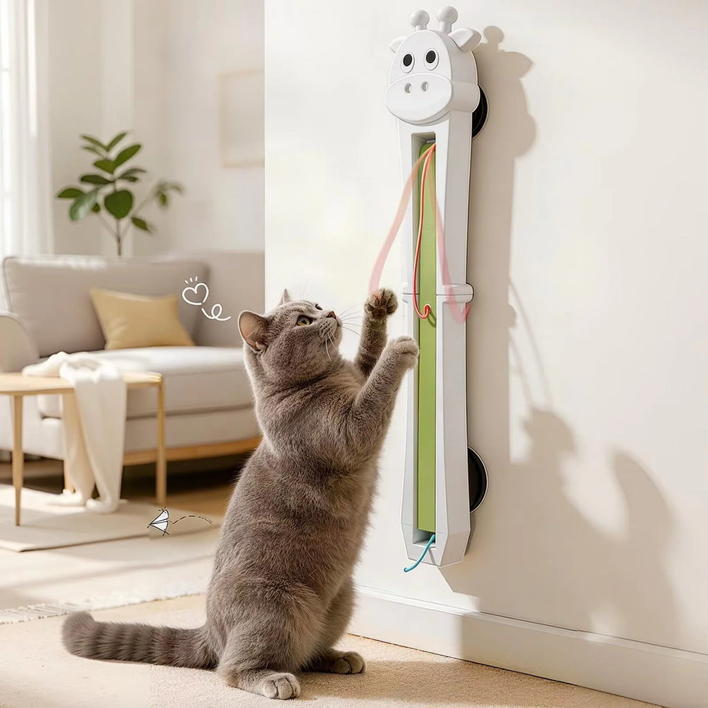 MirthPaw Interactive Door-Mounted Automatic Cat Toy – Hands-Free Moving String Exercise Toy for Bored Indoor Cats