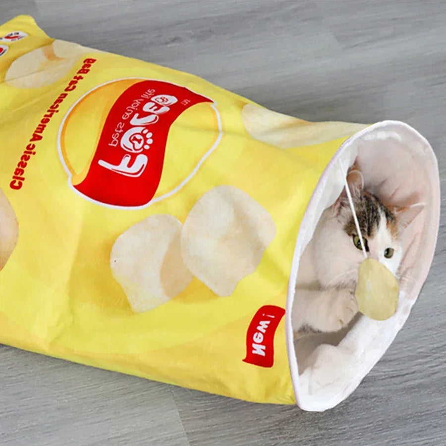MirthPaw™ Interactive Crinkle Cat Tunnel – Fun Food Series