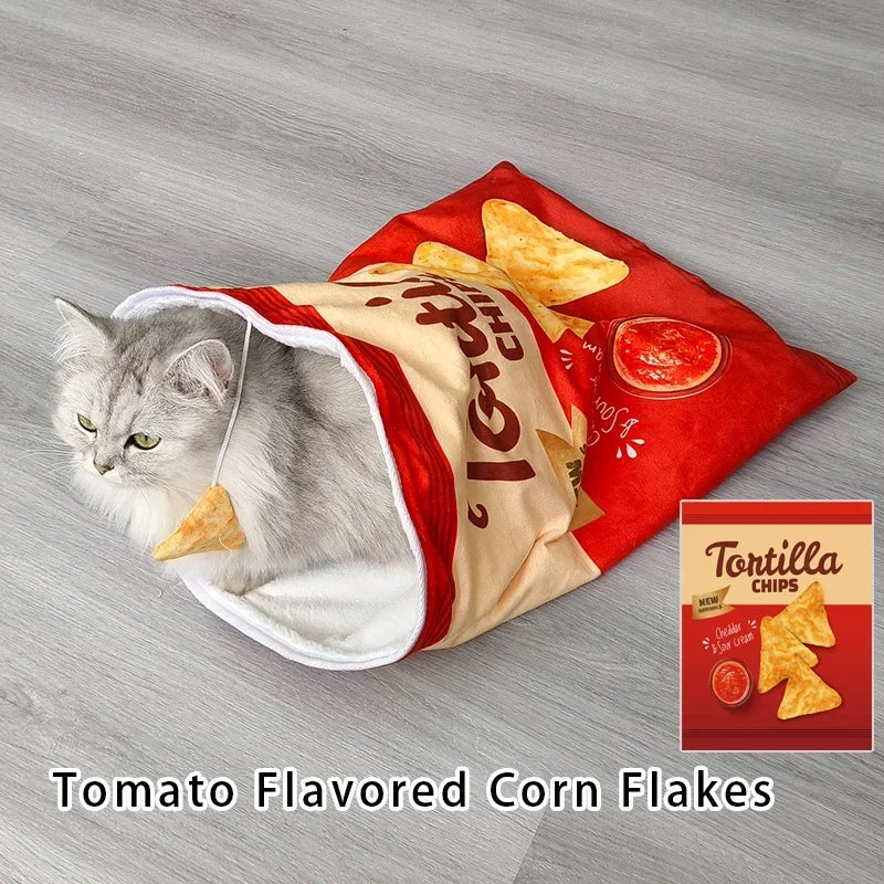 MirthPaw™ Interactive Crinkle Cat Tunnel – Fun Food Series