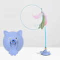MirthPaw Interactive Suction Cup Cat Teaser Wand – Hands-Free Bouncing Feather Toy with Heavy-Duty Base for Indoor Cats