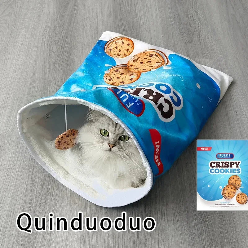 MirthPaw™ Interactive Crinkle Cat Tunnel – Fun Food Series