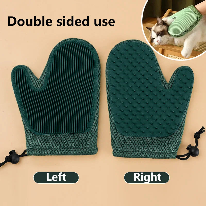 MirthPaw™ Gentle Pet Grooming Glove – Efficient Hair Remover & Massage Brush for Cats & Dogs