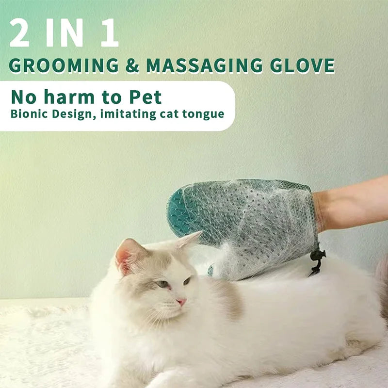 MirthPaw™ Gentle Pet Grooming Glove – Efficient Hair Remover & Massage Brush for Cats & Dogs