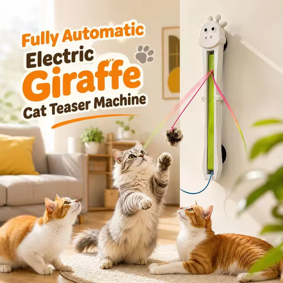 MirthPaw Interactive Door-Mounted Automatic Cat Toy – Hands-Free Moving String Exercise Toy for Bored Indoor Cats