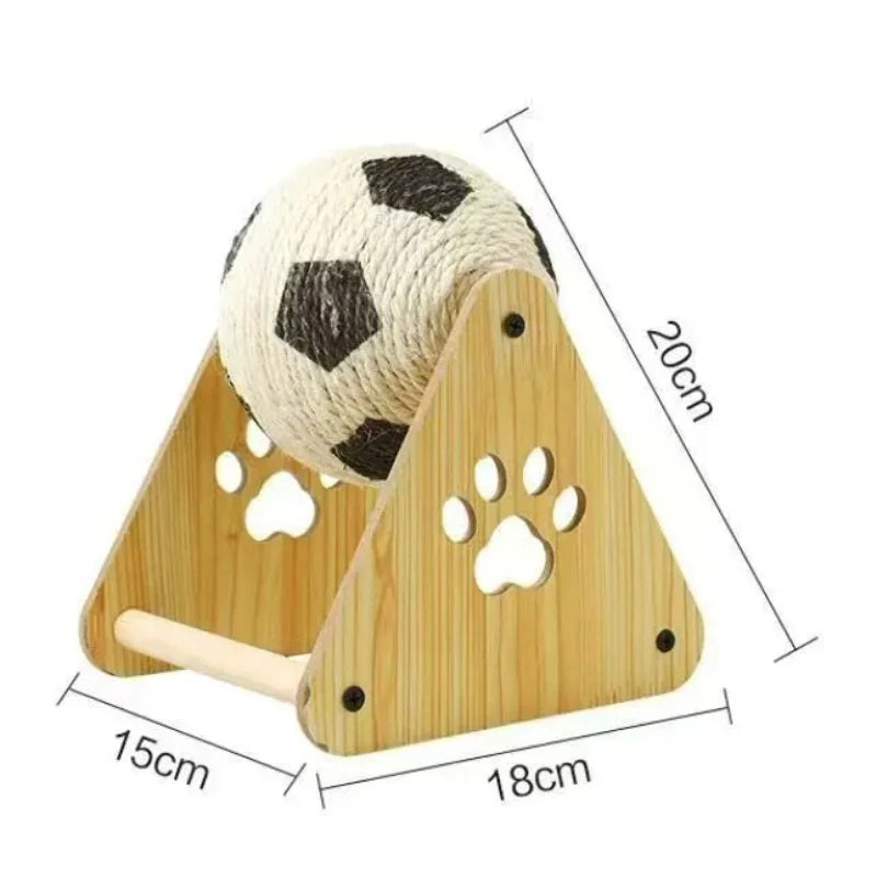 Wear‑Resistant Sisal Toy Ball Interactive Cat Scratching Toy Ball Free‑Rotating Ball Design Compact Space‑Saving Cat Toy Balls