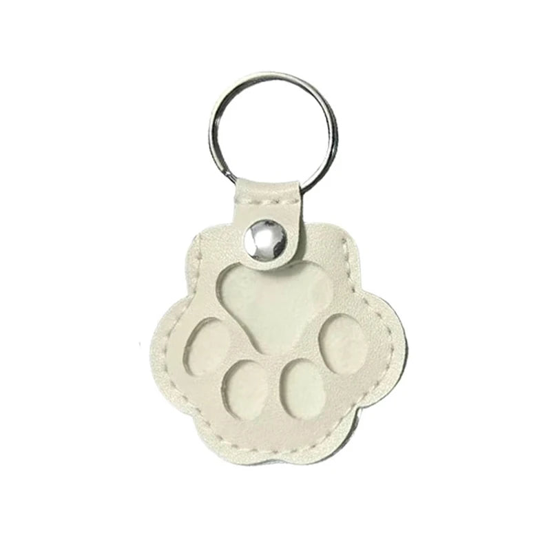 Pet Hair Memorial Keychain PU Leather Keepsake Locket for Cat Dog Fur Pet Hair Storage Pendant Handbag Hanging Accessories